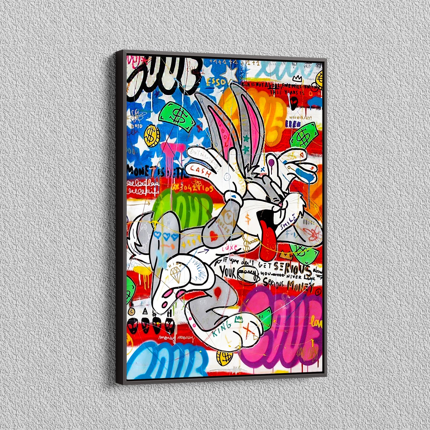 Bugs Bunny Banksy Pop Art Oil Painting - Bugs Bunny Graffiti Wall Art Pop 018