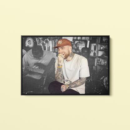 Mac Miller Canvas Wall Art, American Rapper Mac Miller Circles Music Wall Art - PPL- 57