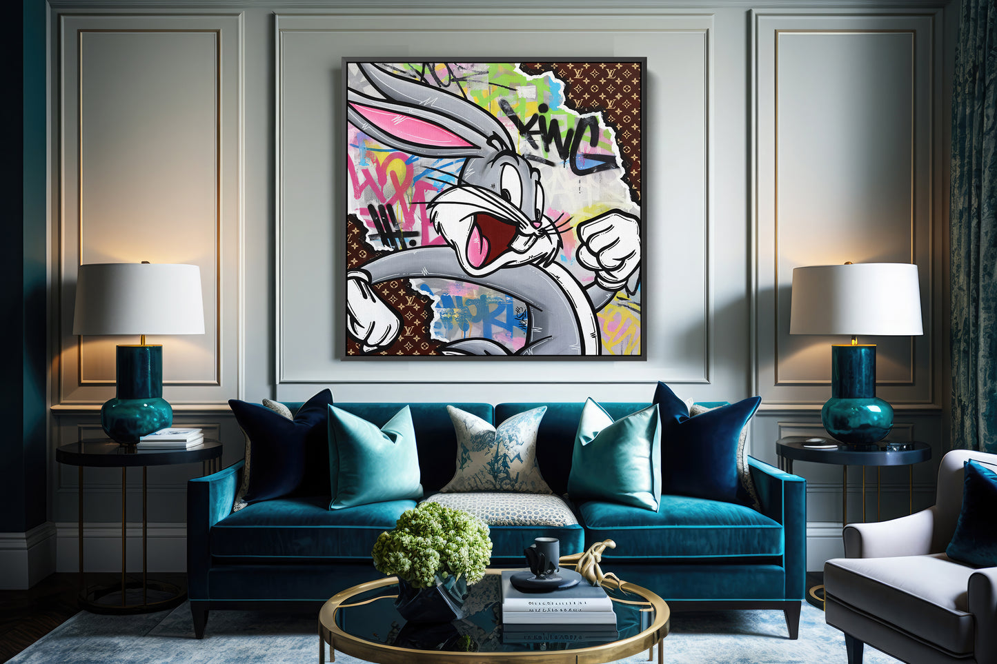 King Bugs Pop Art Canvas Print, Luxury Painting Fashion Prints - 114