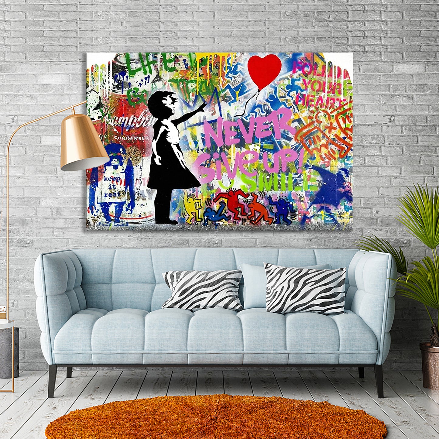 Banksy Balloon Girl Pop Art Print Brainwash Canvas Print Modern Wall Art Urban Graffiti - 232