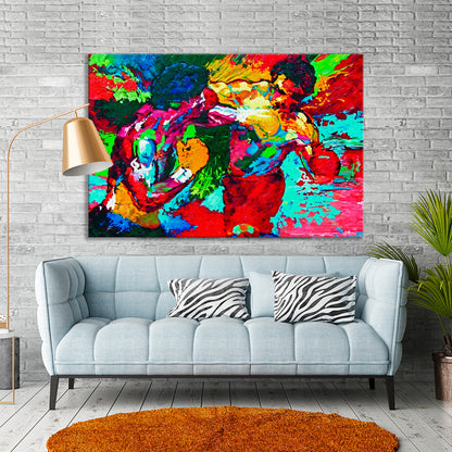 Rocky Balboa and Apollo Creed Boxing Match, Leroy Neiman Art - PPL-147