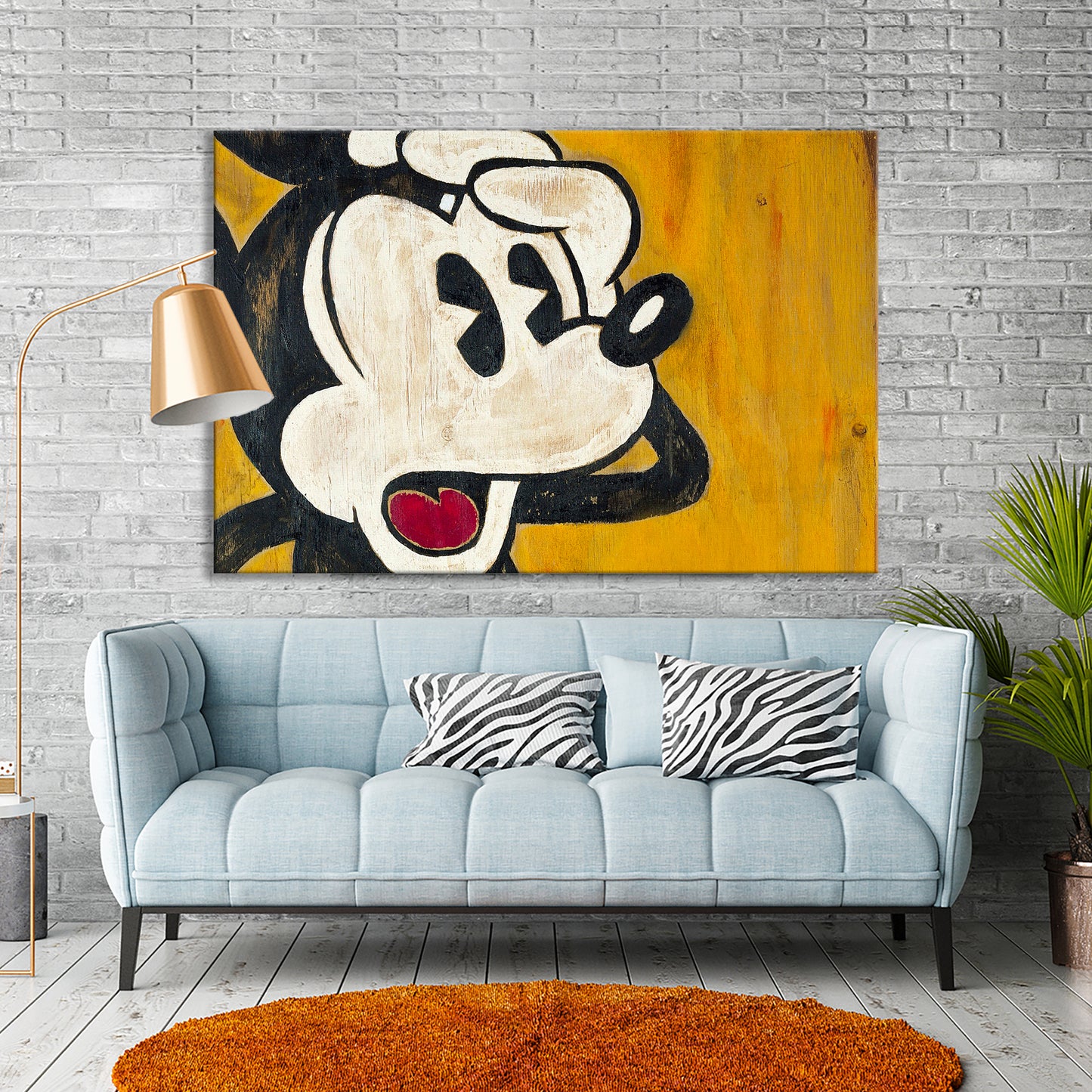 Mickey Mouse Vintage Canvas Wall Art, Mickey Pop Art Canvas - PPL-60