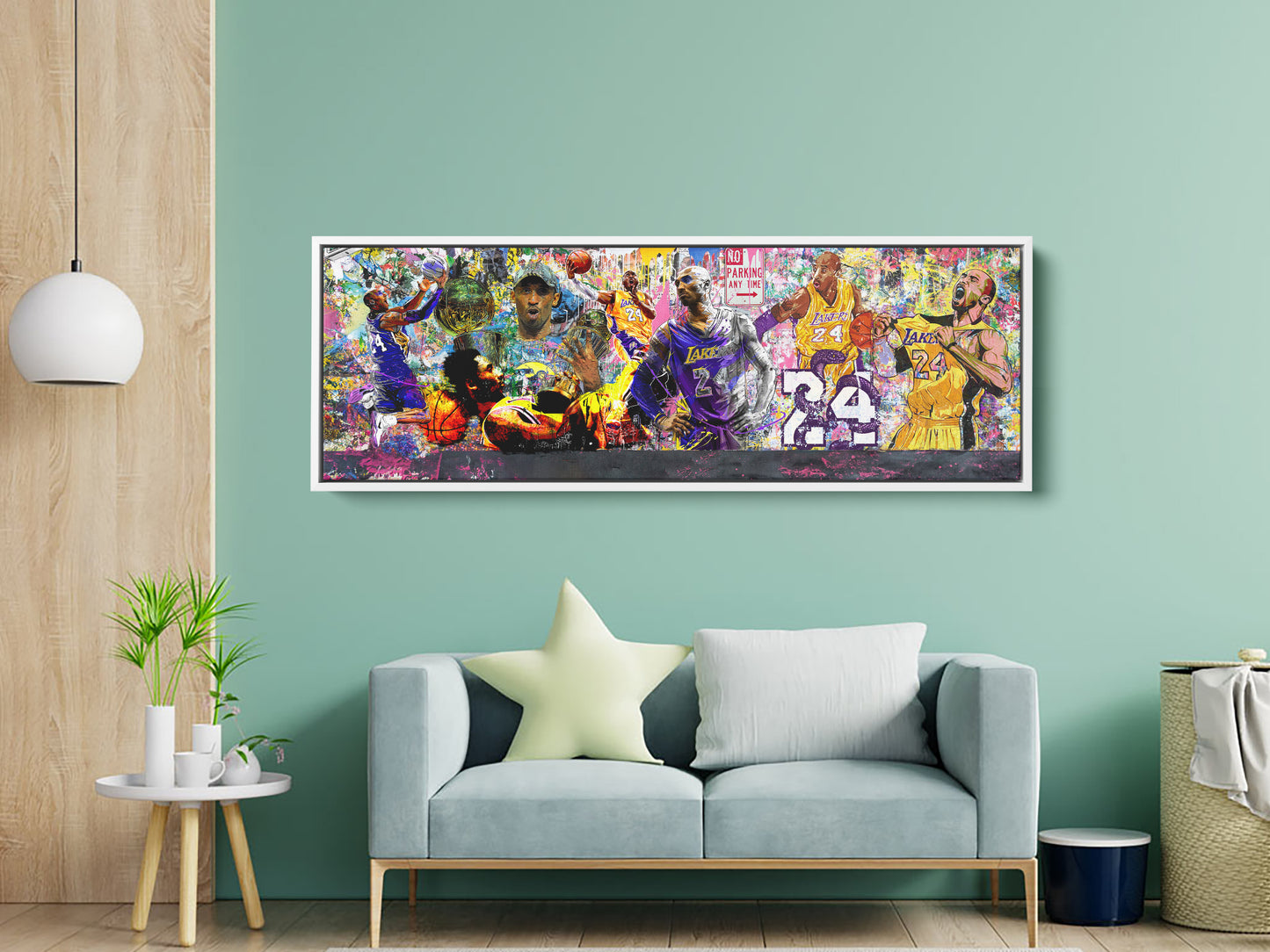 Banksy Panoramic  Style Kobe Graffiti Pop Art, Champ Kobe Bryant, Kobe Bryant All Time Pop Art - 187