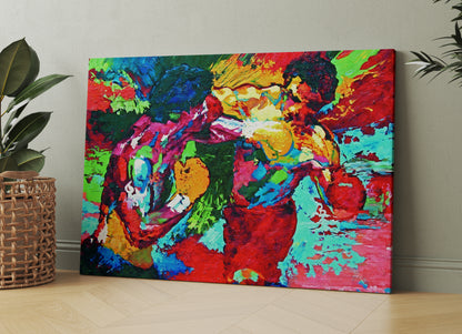 Rocky Balboa and Apollo Creed Boxing Match, Leroy Neiman Art - PPL-147