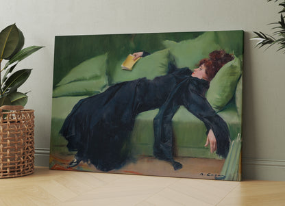 Decadent Young Woman Canvas, After the dance, Ramon Casas - PPL-106