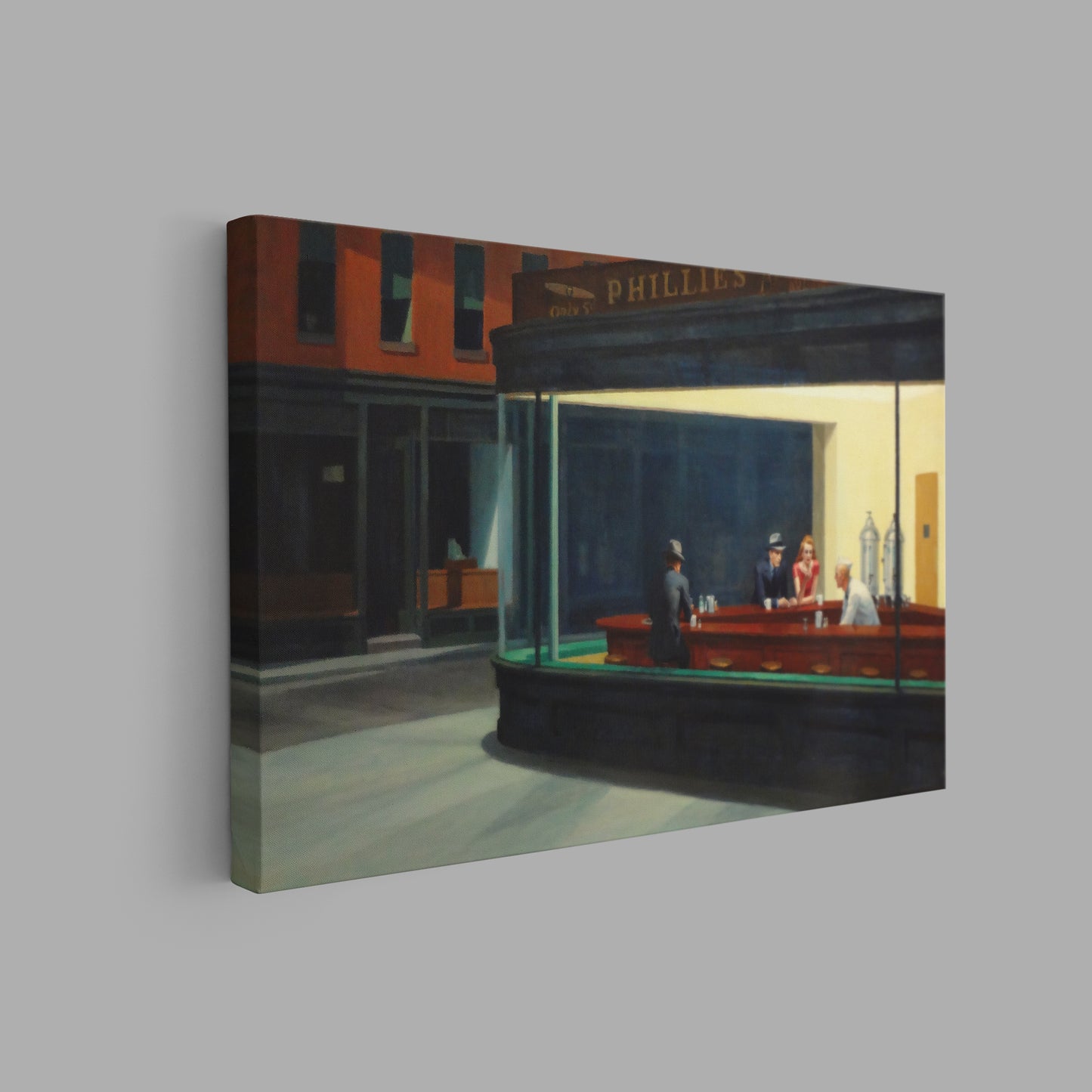 Edward Hopper Nighthawks 1942 Canvas Art Print, Edward Hopper Art - PPL55