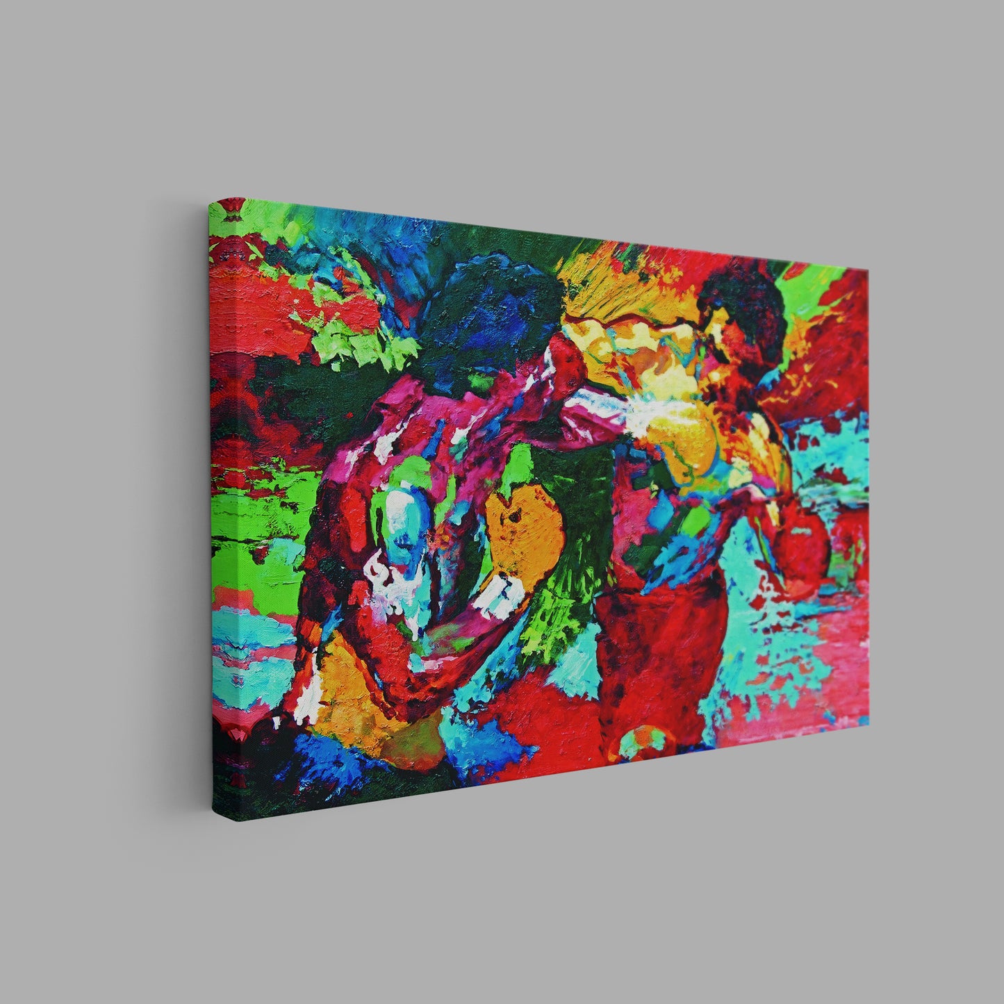 Rocky Balboa and Apollo Creed Boxing Match, Leroy Neiman Art - PPL-147