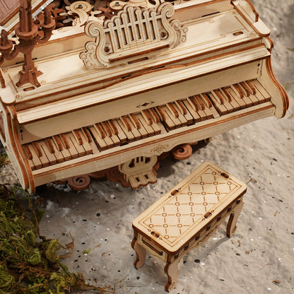 223pcs 3D Wooden Puzzle Magic Piano Mechanical Music Box Toy Gift Desk Gift For Men Women Hobby AMK81