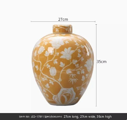 Middle Ancient Bottle Entrance Decoration Living Room Ceramics Flower Arrangement Pottery Pot