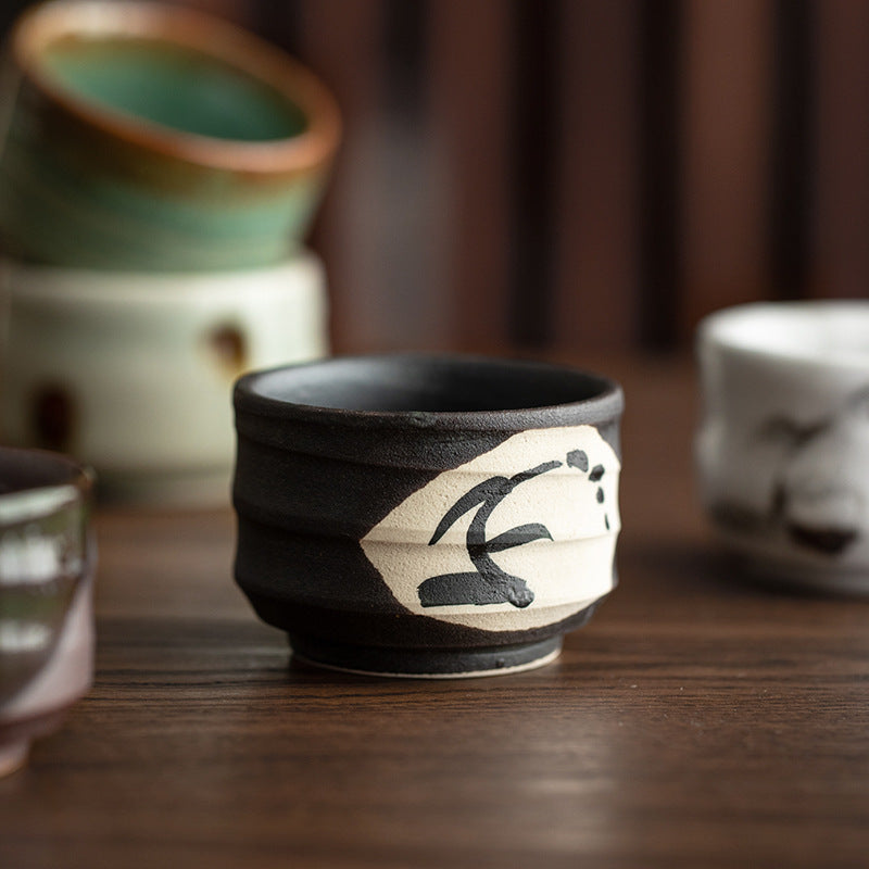 Japanese Vintage Hand Made Ceramic Cup To Taste Sake Set of 5