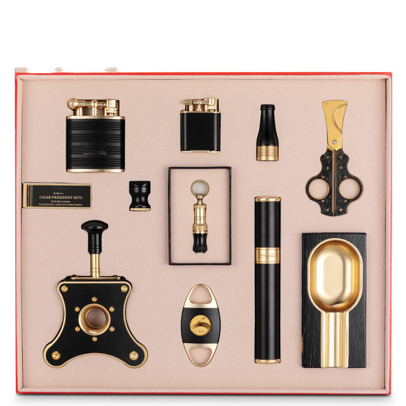 Portable Cigar Scissors Windproof Set, Special Made Cigar Set