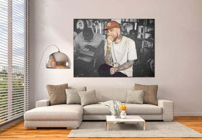 Mac Miller Canvas Wall Art, American Rapper Mac Miller Circles Music Wall Art - PPL- 57