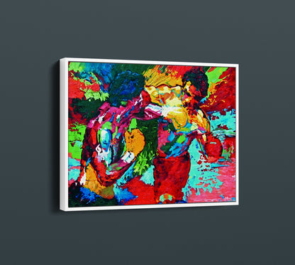 Rocky Balboa and Apollo Creed Boxing Match, Leroy Neiman Art - PPL-147