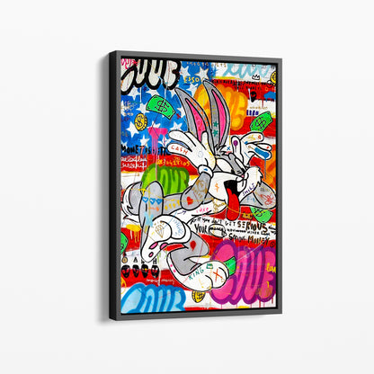 Bugs Bunny Banksy Pop Art Canvas Print - Bugs Bunny Pop Art Graffiti Wall Art, Pop Art Graffiti Home Decor, Pop Art Room Decor - 18