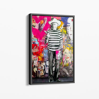 Picasso Banksy Pop Art Canvas Wall Art, Banksy Picasso, Street Graffiti Wall Art, Pablo Picasso Pop Art Canvas - 35