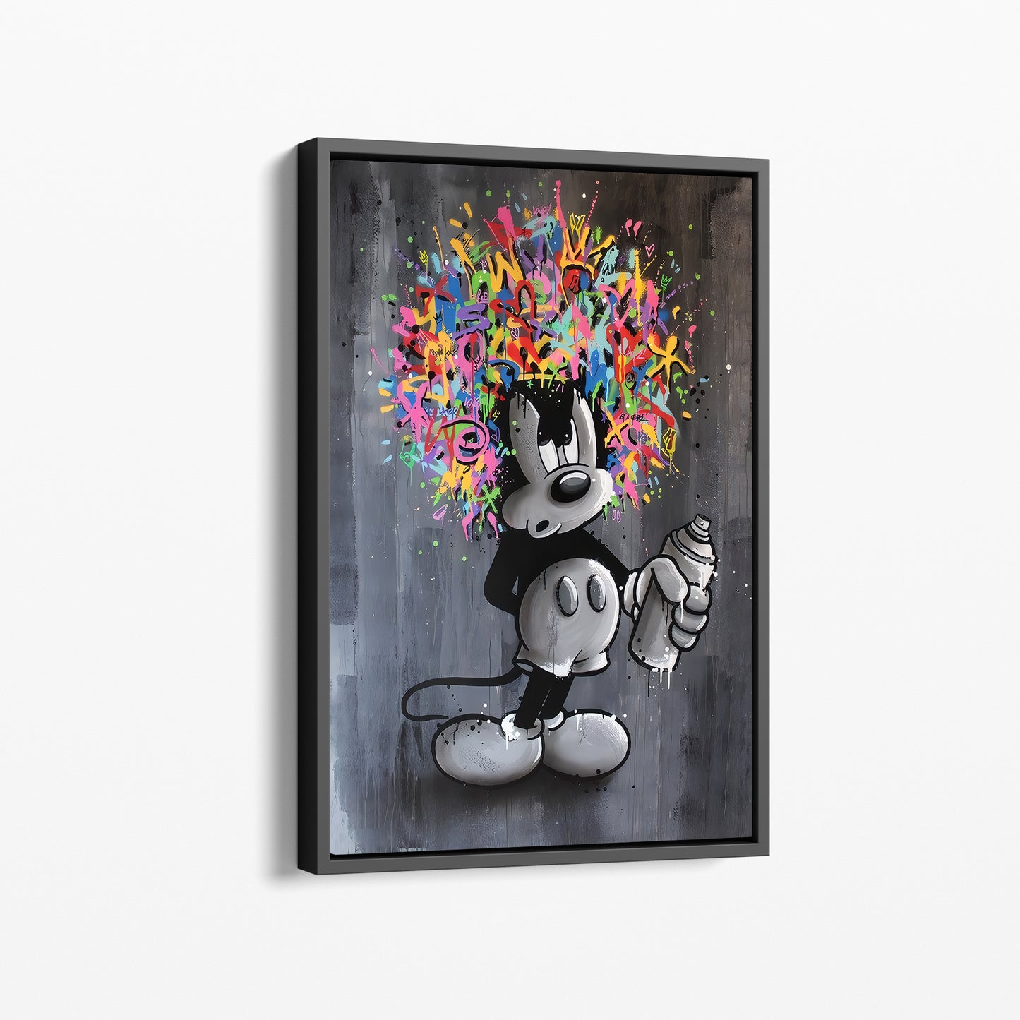 Mickey Mouse Abstract Pop Art Canvas Print, Luxury Painting Fashion Prints - 104